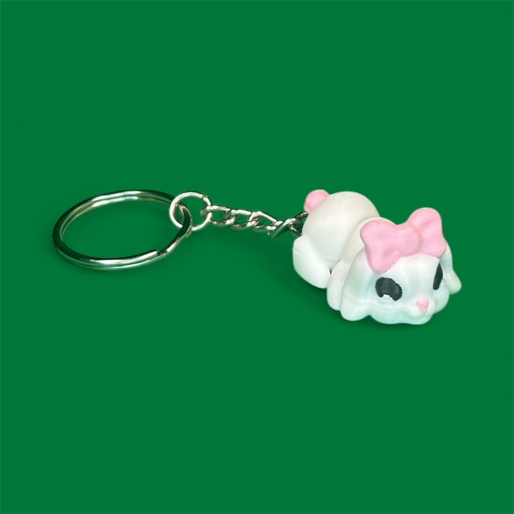 Bunny with Bow Keychain